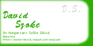 david szoke business card