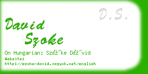 david szoke business card